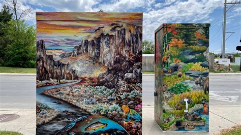 electric box art boise|Boise traffic box art.